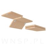 Zawias maszynowy do stołów 6 otworowy, 80 x 30 mm nikiel - 3