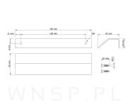 Uchwyt meblowy Typ V 128 mm czarny - 2