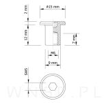M6 x 12 mm, nakrętka Ericson płaska - 3
