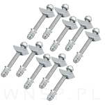 Mocne złącze 4 sztuki M8 do mebli Ø 40, schodów, stołów, łóżek połączenie 90 stopni - 8