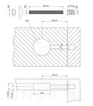 Mocne złącze 4 sztuki M8 do mebli Ø 40, schodów, stołów, łóżek połączenie 90 stopni - 2