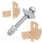 Mocne złącze 4 sztuki M8 do mebli Ø 40, schodów, stołów, łóżek połączenie 90 stopni - 7