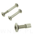 10 x Złącze meblowe Ø5 mm M4 x 32-40 mm, nikiel - 6