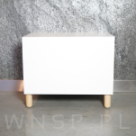 Nóżka bukowa lakierowana 10 cm, walcowa 45 mm z blachą - 12