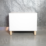 Nóżka bukowa lakierowana 10 cm, walcowa 45 mm z blachą - 5