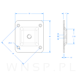 Nóżka bukowa lakierowana 10 cm, walcowa 45 mm z blachą - 7