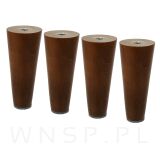 Noga bukowa prosta, stożek 20 cm, orzech - 7
