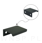 Uchwyt krawędziowy Nicea czarny, rozstaw 32  mm - 3