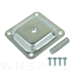 4x Noga kwadratowa bukowa 45 x 45 mm, 10 CM, skośna, surowa z blachą montażową - 8