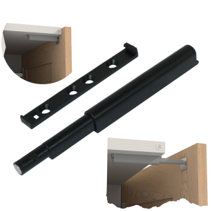 Odbojnik do drzwi bez uchwytów push to open, końcówka magnetyczna + płytki do montażu we froncie