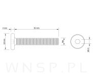 M8 X 50 mm z łbem walcowym na imbus 5 - 2