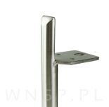 Noga stalowa 24/18 cm, z blachą montażową, stal szczotkowana - 4