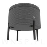 Noga stalowa 24/18 cm, z blachą montażową, stal szczotkowana - 10