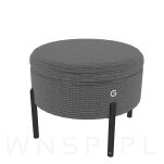 Noga stalowa 24/18 cm, z blachą montażową, stal szczotkowana - 12