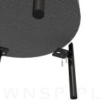 Noga stalowa 24/18 cm, z blachą montażową, stal szczotkowana - 9