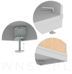 Zestaw regulatorów M8 x 60 mm z blachami do montażu w szafie - 5
