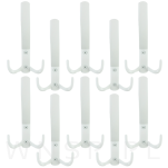 Haczyk 3 ramienny wieszak przykręcany, biały - 7