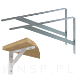 Wspornik do półki ściennej ze wzmocnieniem, 400 x 280 x 25 mm - 4