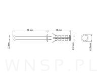 Ramie niewidoczne fi 12 X 70 mm - 2