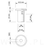 M6 X 15 mm, nakrętka Ericson płaska - 3