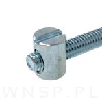 Złącze do łóżka z nakrętką wałeczkową i wkrętem M8X80 mm - 7