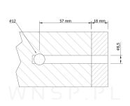 Złącze do łóżka z nakrętką wałeczkową i wkrętem M8X80 mm - 11