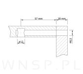 Złącze do łóżka z nakrętką wałeczkową i wkrętem M8X80 mm - 12