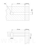 Złącze do łóżka z nakrętką wałeczkową i wkrętem M8X80 mm - 2