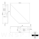 Nowoczesne wsporniki na krawędź półki ściennej 2 sztuki, FLEX 25 x 25 cm - 2