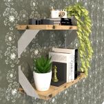 Nowoczesne wsporniki na krawędź półki ściennej 2 sztuki, FLEX 25 x 25 cm - 6