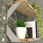 Nowoczesne wsporniki na krawędź półki ściennej 2 sztuki, FLEX 25 x 25 cm - 5