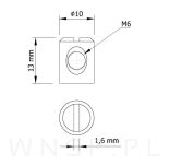 Nakrętka wałeczka M6 X 13 mm symetryczna - 2