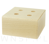 Stopka bukowa prosta 85 x 85 x 45 mm, lakier bezbarwny - 3