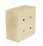 Stopka bukowa prosta 85 x 85 x 45 mm, lakier bezbarwny - 4