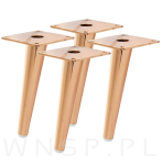 Noga stalowa skośna stożek 23 CM, z blachą montażową, miedź - 6