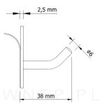 Haczyk, uchwyt, wieszak stal nierdzewna, kolor mosiądz samoprzylepny - 5