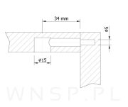 Złącze meblowe mimośrodowe zaczep 34 mm, komplet złącza do mebli 100 kpl. - 5