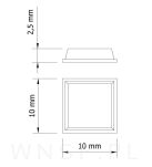 10 X 10 X 2.5 mm- Odbojnik do drzwiczek - 2