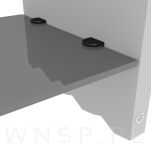 Czarna podpórka do półki szklanej 20 sztuk, wspornik półki, podpórka na bolec Ø 5 mm - 6