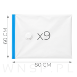 WORKI PRÓŻNIOWE 80 x 60 CM ZESTAW 9 SZTUK, NA UBRANIA, ZABAWKI DO SZAFY, GARAŻU, PIWNICY, NA STRYCH MOCNE GRUBE - 2