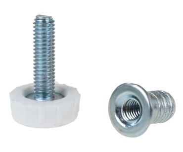 Regulator, stopka meblowa M6 X 27 mm z mufą wbijaną