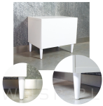 4x Noga bukowa prosta UNIQ 12 CM z blachą montażową - 3