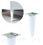 4x Noga bukowa prosta UNIQ 12 CM z blachą montażową - 4