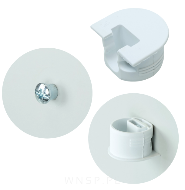 Złącze niewidoczne Click do półki -  biały