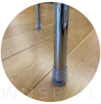 Ślizgacz ochronny PVC okrągły na nogę Ø 25 mm transparentny, z filcem - 5