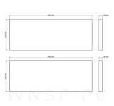 2x Półki do ściany, konsol, wsporników ściennych z płyty w dekorze dębu, 400 x 150 x 18 mm - 2