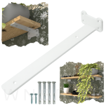 Zestaw 4 nowoczesnych wsporników do półki meblowej 310 mm, biały - 4