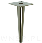 Noga stalowa stożek 18 cm cm, z blachą montażową, czarny nikiel - 4