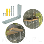 Nowoczesny wspornik srebrny do półki meblowej loft L 15 x 10 cm - 3