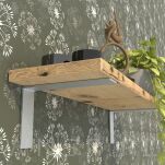 Nowoczesny wspornik srebrny do półki meblowej loft L 15 x 10 cm - 4